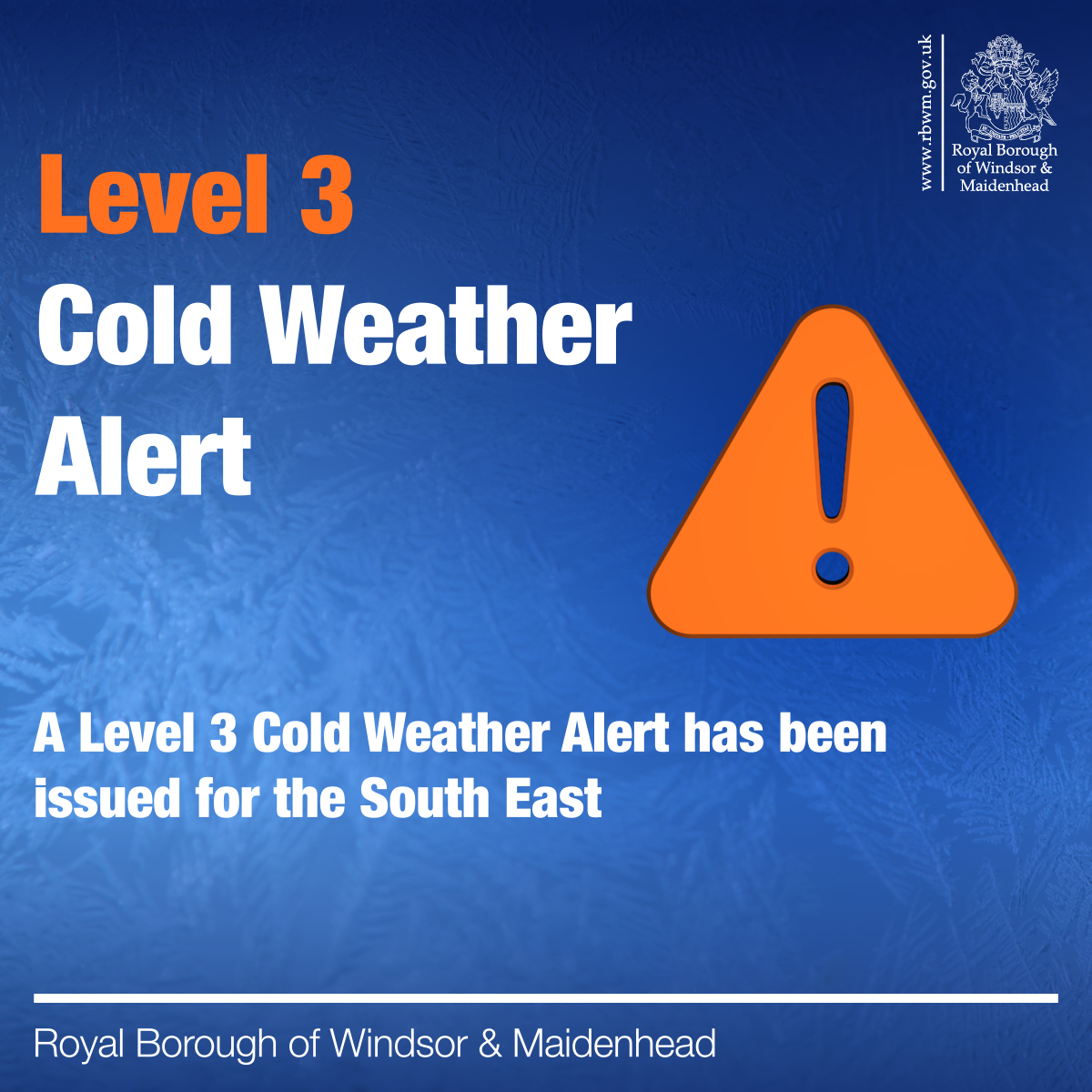Level 3 Cold Weather Alert!